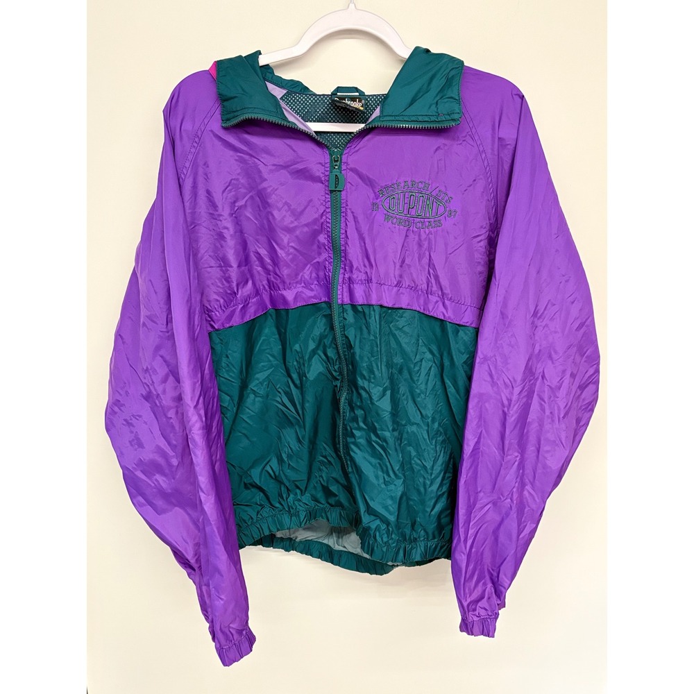 Vtg 90s Colorblock Windbreaker Jacket Mens XL Retro DuPont Gorpcore Zip
